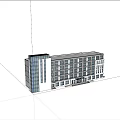 modern office building multi-storey office building 3d model