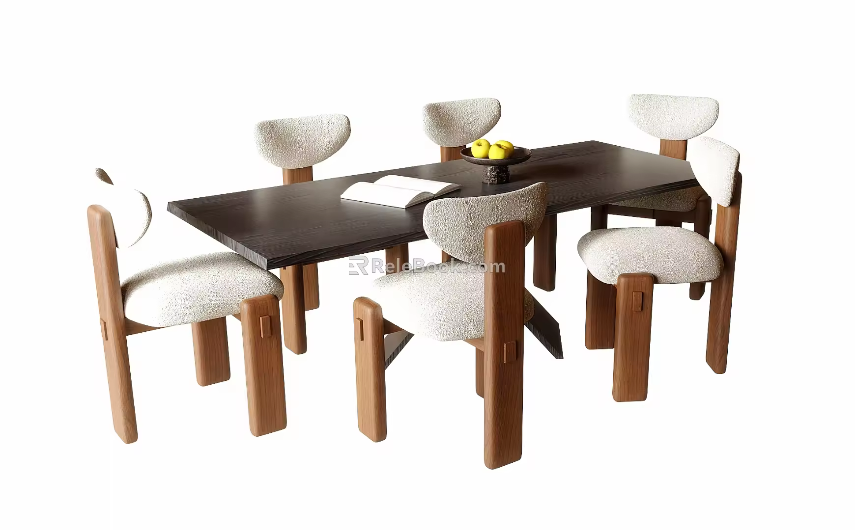 Modern Dining Table Chair Combination Dining Table Chair 3d model