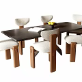 Modern Dining Table Chair Combination Dining Table Chair 3d model