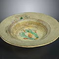 Hand Painted Ceramic Bowl With Colorful Floral Patterns And Textured Edge For Everyday Use