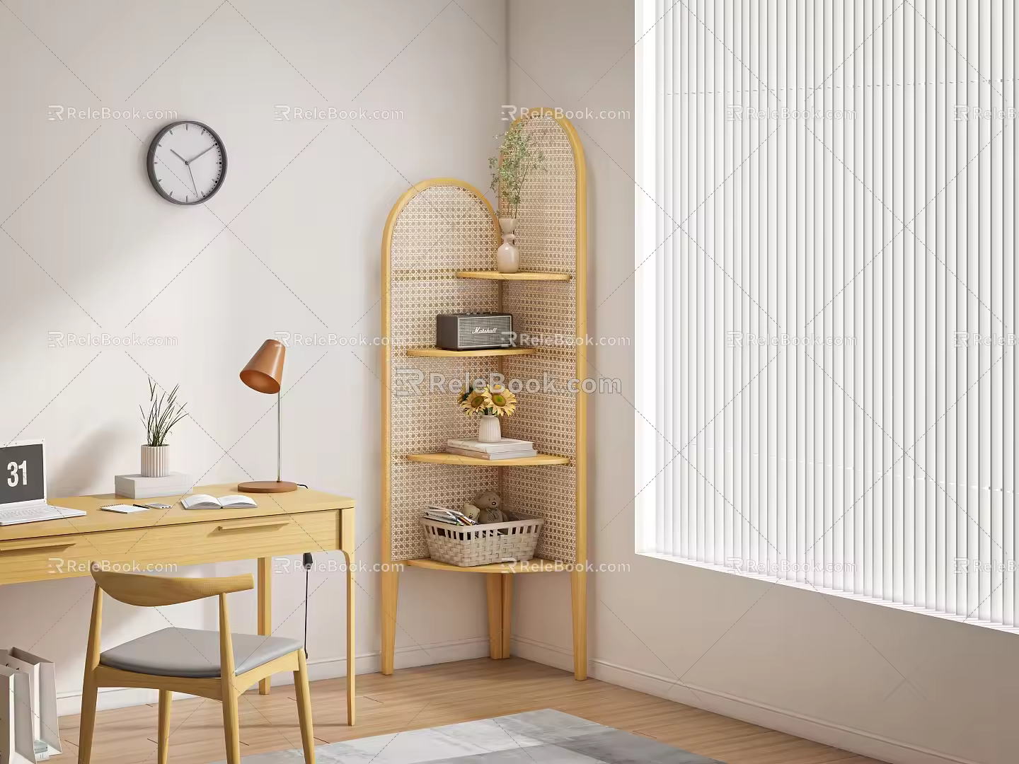 Log corner screen 3d model