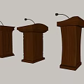 Functional Wooden Podiums With Microphones In Multiple Classic Design Styles