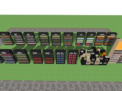 modern shelf supermarket shelf model