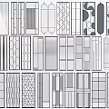 Stylish Room Dividers Featuring Diverse Patterns And Textured Designs For Interior Spaces 3d model