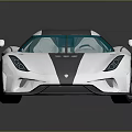 Silver and Black Sports Car With Sleek Modern Design And Carbon Fiber Roof