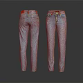Light Blue Distressed Jeans With Front And Back View Featuring Slim Fit And Ripped Details