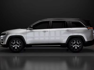 Silver Modern SUV Car With Sleek Exterior Design And Alloy Wheels 3d model