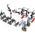 Comprehensive Sports Equipment Collection For Home Gym With Squat Racks Treadmills And Dumbbells