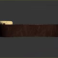 Genuine Brown Leather Belt With Gold Buckle For Daily Life Accessory Use