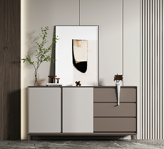 Modern Side Cabinet 3d model