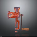 Red STANDERWEX Electric Meat Grinder Kitchen Appliance Featuring Wooden Handle for Home Use