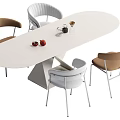 Dining Table and Chair Combination Modern Dining Table and Chair Combination 3d model