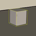 Simple White Cube Shaped Stool For Modern Minimalist Interior Design Ideas 3d model