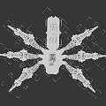 Futuristic Mechanical Spider Sci Fi Creature With Orange Black Body And Mechanical Legs