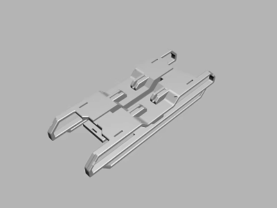 Industrial Metal Mechanical Component With Precision Structural Holes And Design 3d model