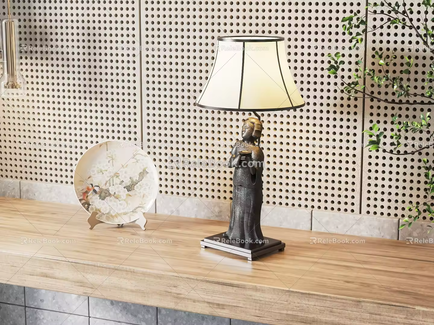 New Chinese Style Table Lamp 3d model