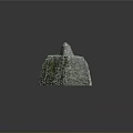 Natural Wood Stone Block With Green Grey Surface Texture For Decorative Use