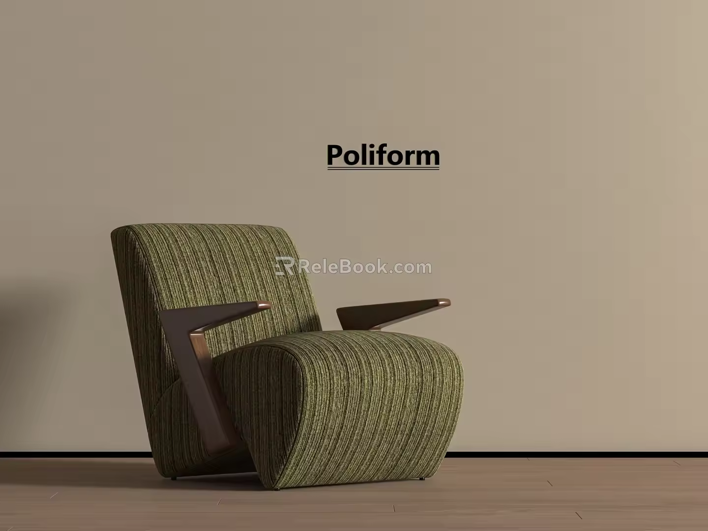 Middle Ancient Single Sofa Casual Sofa Solid Wood Sofa 3d model