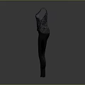 Stylish Women's Patterned Tank Top With High Waisted Black Leggings Outfit