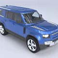 Blue SUV Vehicle With Modern Exterior Design Shiny Bodywork Silver Alloy Wheels And Front Grille
