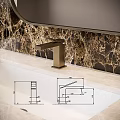 Elegant Modern Bathroom Vanity With Framed Mirror And Marble Wall Cabinet 3d model