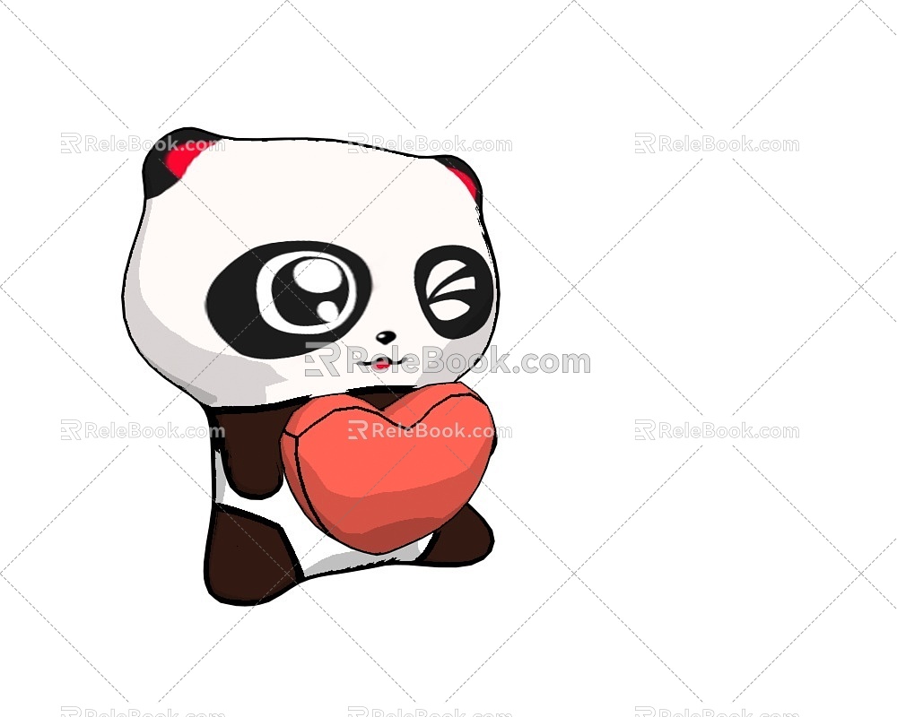 Panda Animation Material 3d model