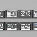 Various Decorative Fence Designs With Geometric Patterns And Metal Frames