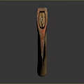 Rusted Metal Axe With Wooden Handle Isolated On Dark Background With Reflection