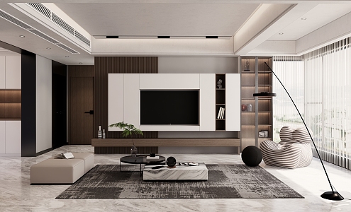 modern living room 3d model