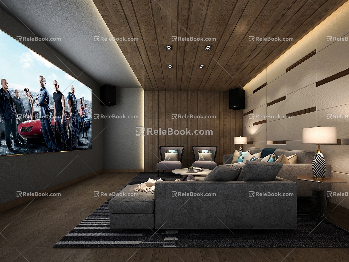 Movie Sofa Movie Hall 3d model