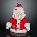 Festive Christmas Santa Claus Doll With Red Coat White Fur Trim And Decorative Hat