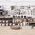 Modern Bathroom Fixtures Combination with Toilets Sinks Shower Heads Storage and Washing Machines