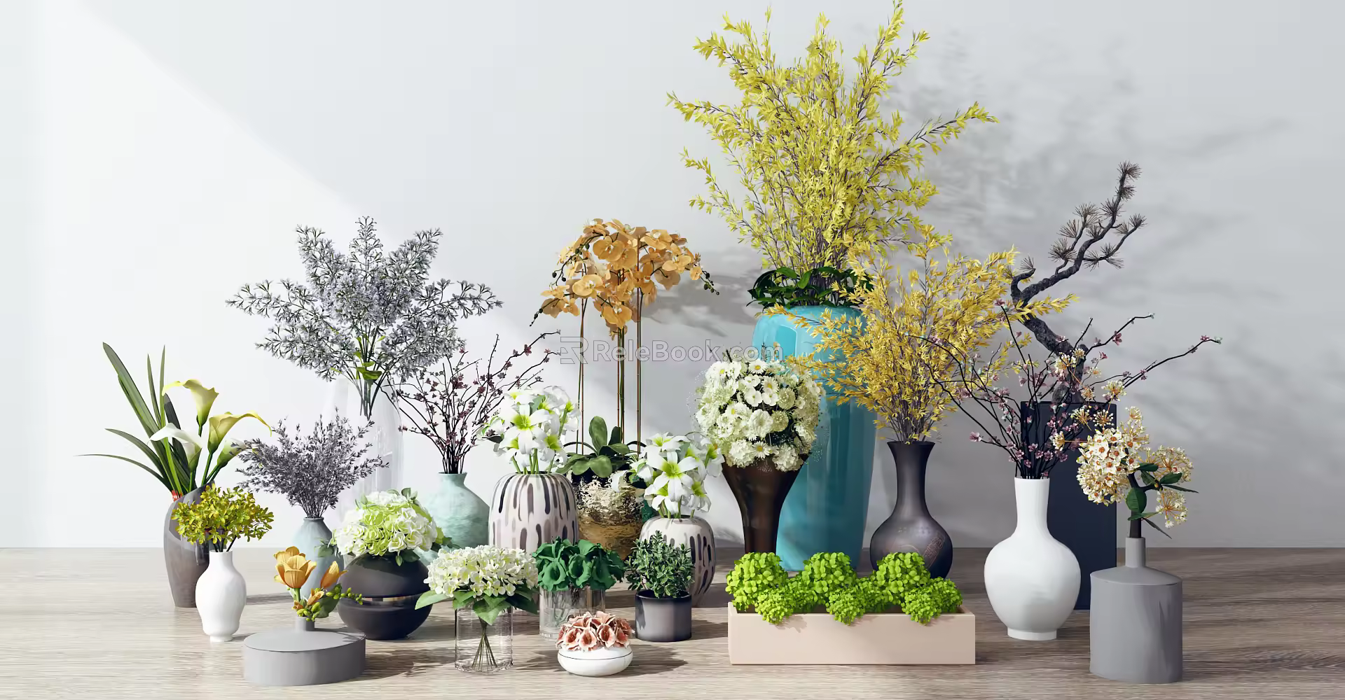 Modern vase combination 3d model