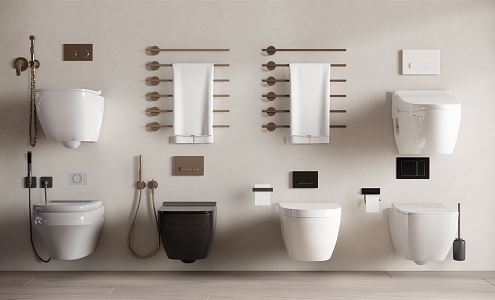 Modern Toilet Suspension Toilet 3d model