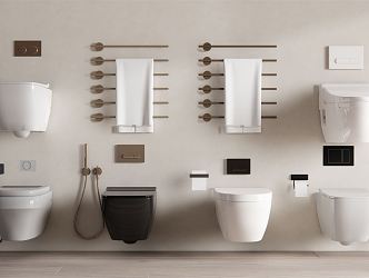 Modern Toilet Suspension Toilet 3d model