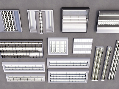 Modern Grille Lamp Grille Lamp Tube Panel Lamp Panel Ceiling Lamps Office Lamps model