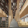 Modern Library Large Lobby 3d model