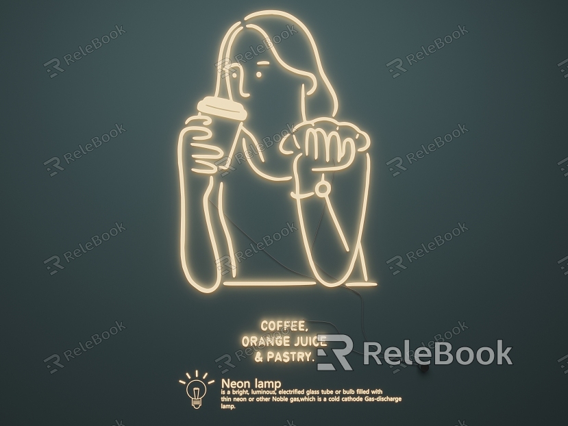 Neon luminous characters advertising lights LED lights model