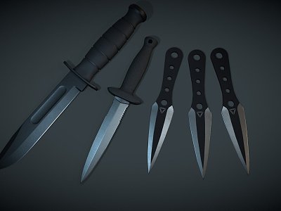 Weapon Knife Pack model