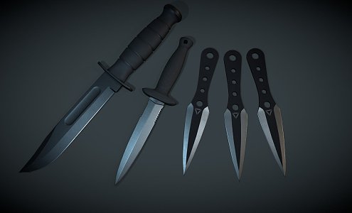 Weapon Knife Pack 3d model