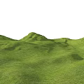 Micro Terrain Design With Green Rolling Grass And Natural Gentle Slopes