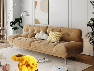 Modern Double Sofa Casual Sofa Lazy Sofa 3d model