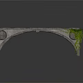 Stone Arch Architectural Design With Green Vines And Decorative Details