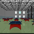 Indoor Sports Fitness Facility With Multiple Table Tennis Tables Spacious Area And Bright Lighting