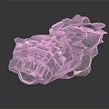 3D Rendered Abstract Rock Structure Featuring Complex Geometric Textures And Layered Gray On Black Background
