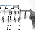 Public Facility Access Control Systems With Various Turnstiles And Security Gates 3d model