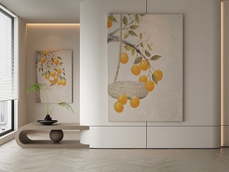 Silent Plant Painting Silent Decorative Painting 3d model