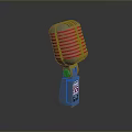 Microphone Amplifier Capacitor Microphone High-end Microphone Wheat Desktop Microphone Broadcasting Microphone 3d model