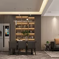Modern Living Dining Room Interior With Gray Sofa Coffee Table TV Cabinet And Decorative Painting