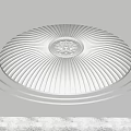 Elegant Modern Ceiling With Circular Radiating Stripes Central Ornament And Soft Lighting